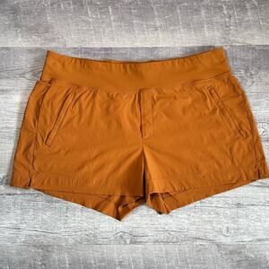 Athleta Trekkie North Pull On 3.5” Short Womens 20 High Rise Brown Orange Hiking